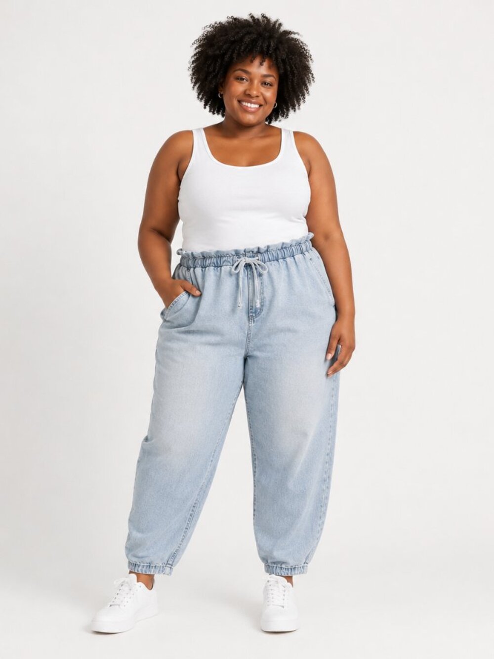Eloquii Paperbag denim jeans